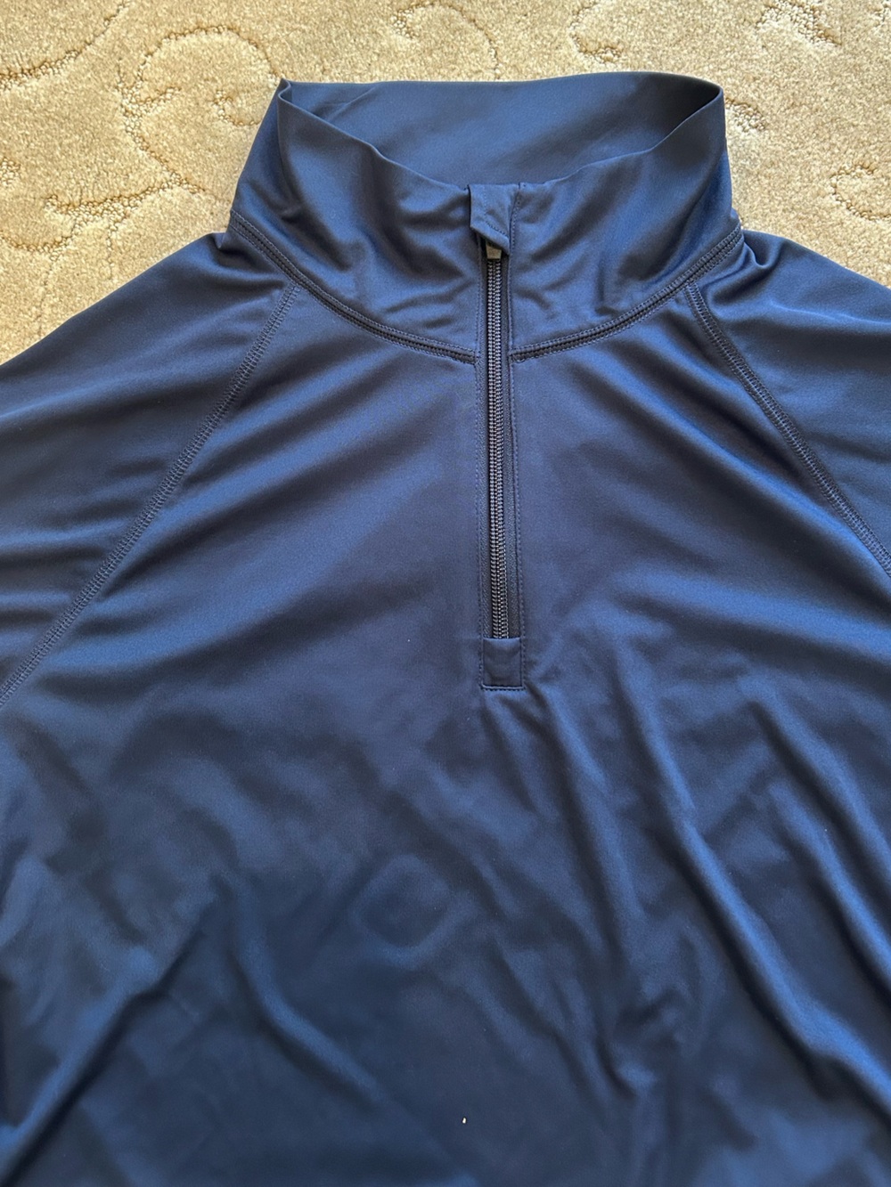 Alo Dark Blue Quarter-Zip Top for men